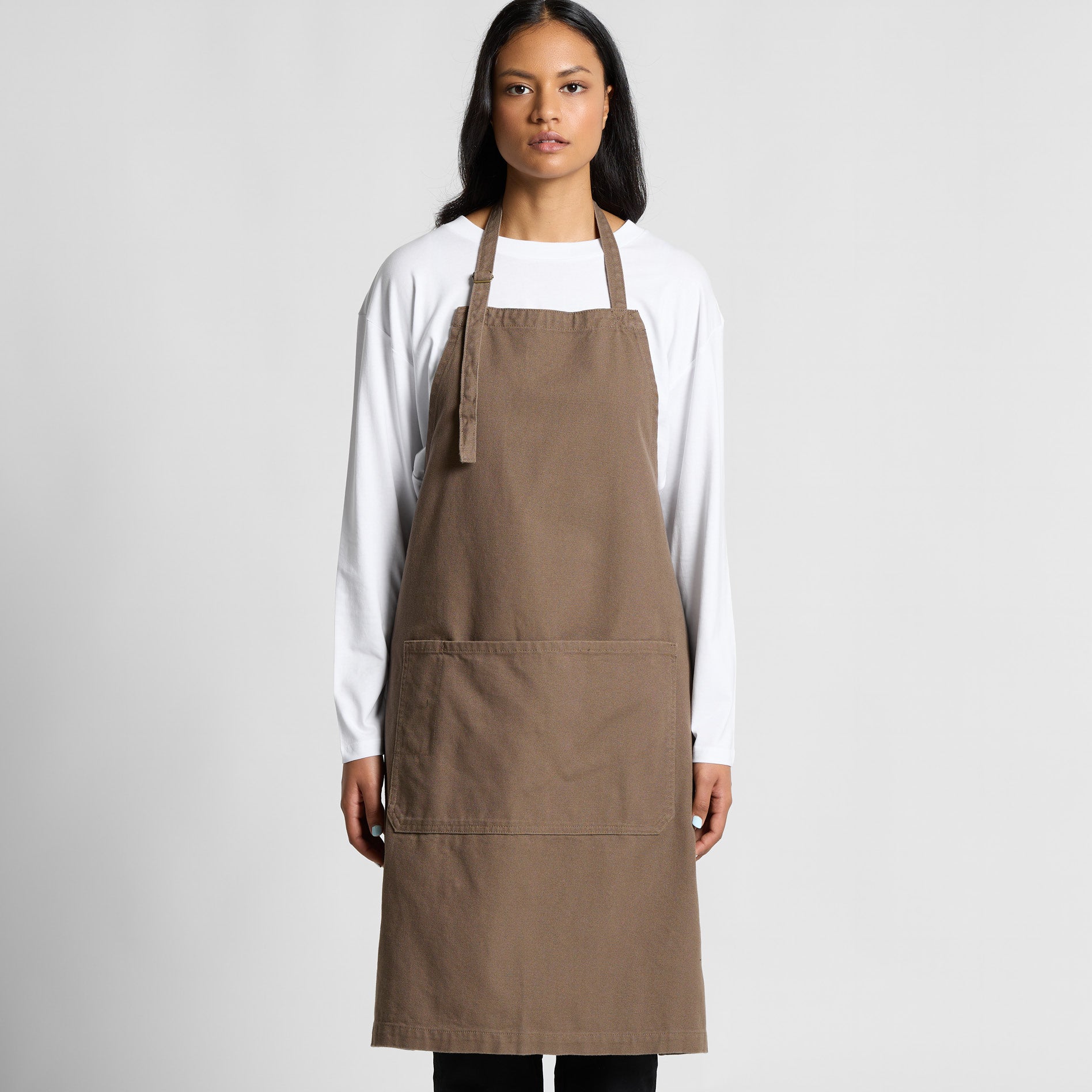 AS Colour Canvas Apron 1080 in Natural — custom DTF printed by Gravity Prints Sydney