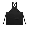 AS Colour Carrie Apron 1082 in Black — custom DTF printed by Gravity Prints Sydney