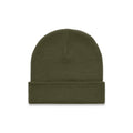 AS Colour Cuff Beanie 1107 in Army — custom DTF printed by Gravity Prints Sydney