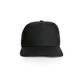 AS Colour Stock Trucker Cap 1108 in Black — custom DTF printed by Gravity Prints Sydney