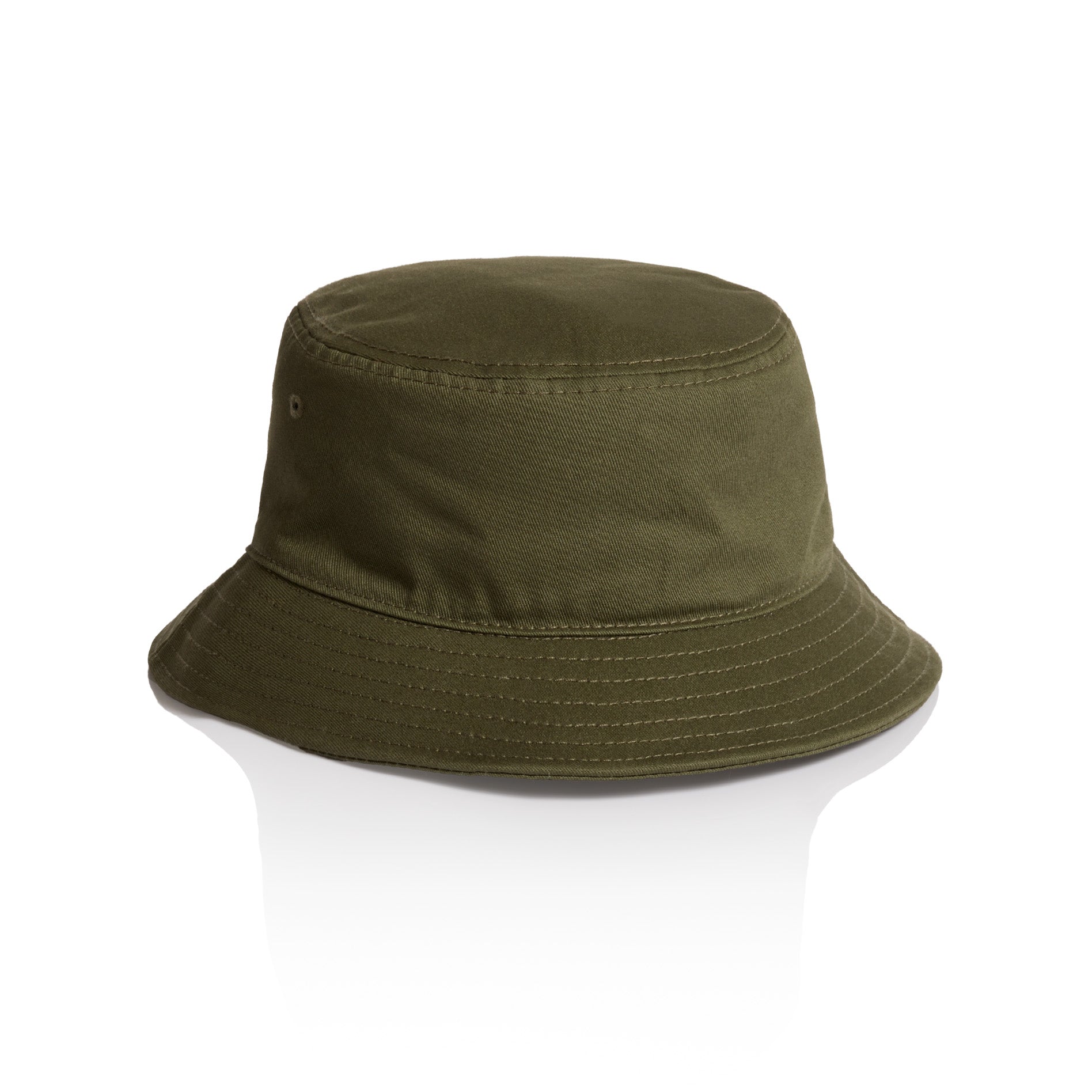 AS Colour Bucket Hat 1117 in Army — custom DTF printed by Gravity Prints Sydney