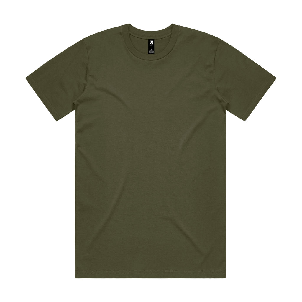 AS Colour Classic Tee 5026 in Army — custom DTF printed by Gravity Prints Sydney