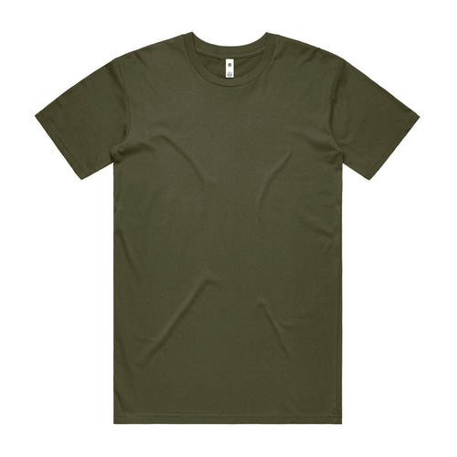 AS Colour Basic Tee 5051 in Army — custom DTF printed by Gravity Prints Sydney