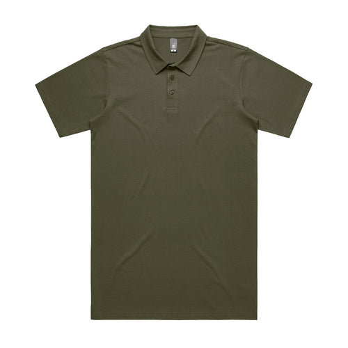 AS Colour Chad Polo 5402 in Army — custom DTF printed by Gravity Prints Sydney