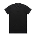 AS Colour Pique Polo 5411 in Black — custom DTF printed by Gravity Prints Sydney