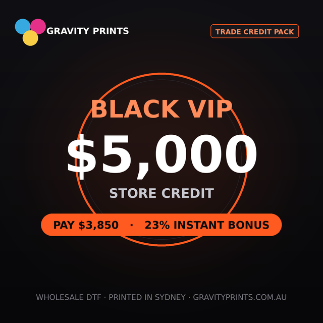 Black VIP Trade Credit Pack — $5,000 store credit for $3,850 — 23% instant bonus