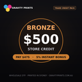 Bronze Trade Credit Pack — $500 store credit for $475 — Gravity Prints