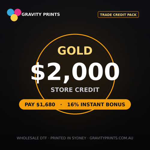 Gold Trade Credit Pack — $2,000 store credit for $1,680 — Gravity Prints